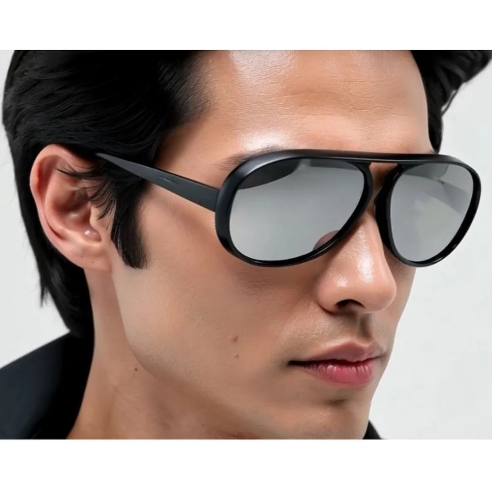 Men Sunglasses Silver Mirror Reflective Lens Light Weight Comfortable Lentes New